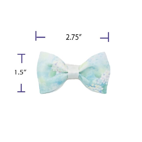 🎀HANDMADE🎀 Set of 6 Lovely Floral Print Hair Bow Clips for Girls,  2.75"X1.5" - Picture 3 of 3